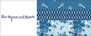 Blue Blooms and Threads